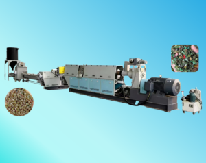 RPET pelletizing, strap making and viscosity increasing machine