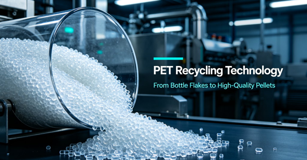 PET recycling technology, PET resin pellets for solid state polycondensation SSP machine